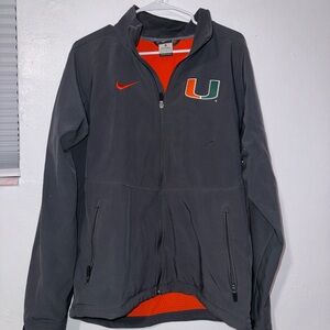 UM University of Miami Hurricanes Nike Zip-Up Sweater